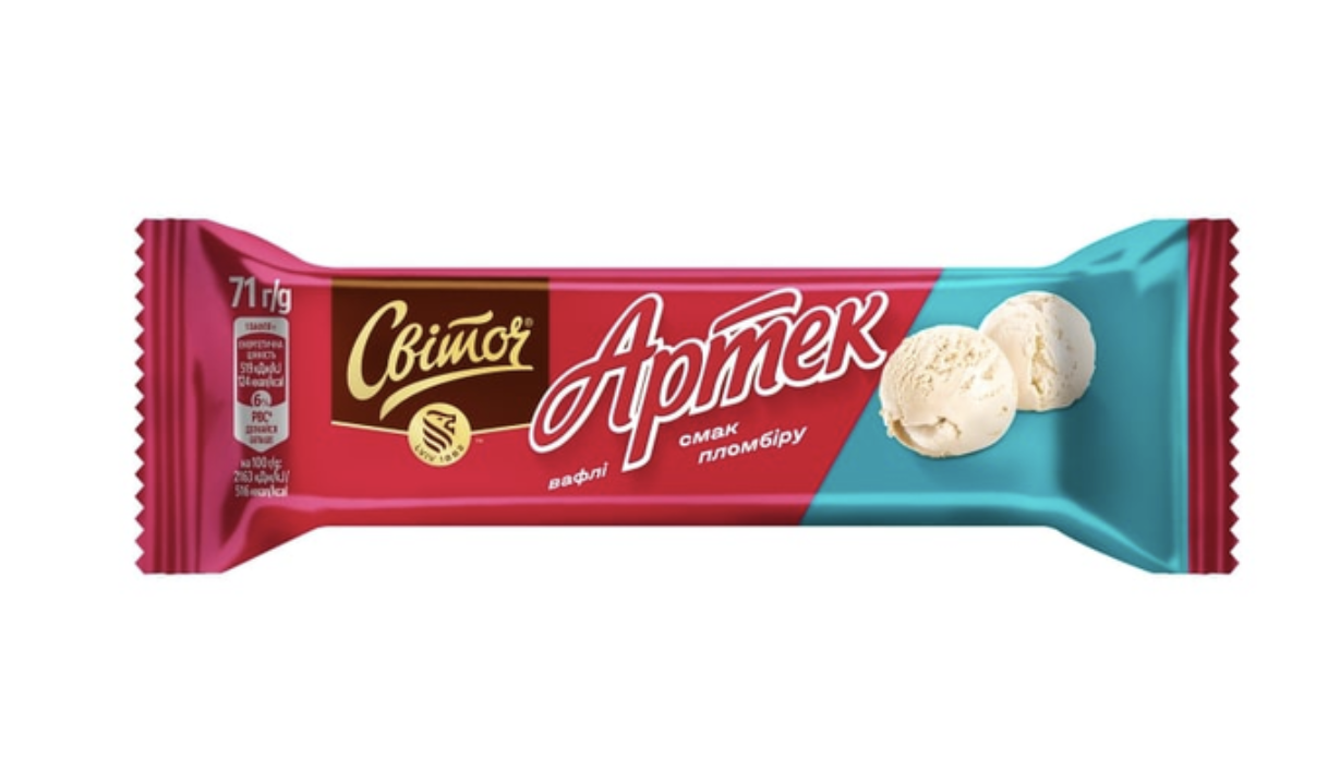 Вафлі Світоч Артек Пломбір 71г